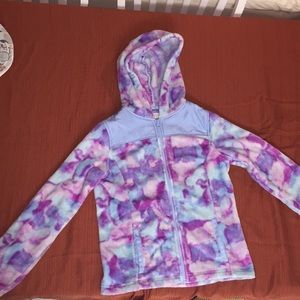 So girls size 14 tie dye zip hoodie with pockets